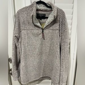 True Grit Large Pull Over Furry Sweatshirt